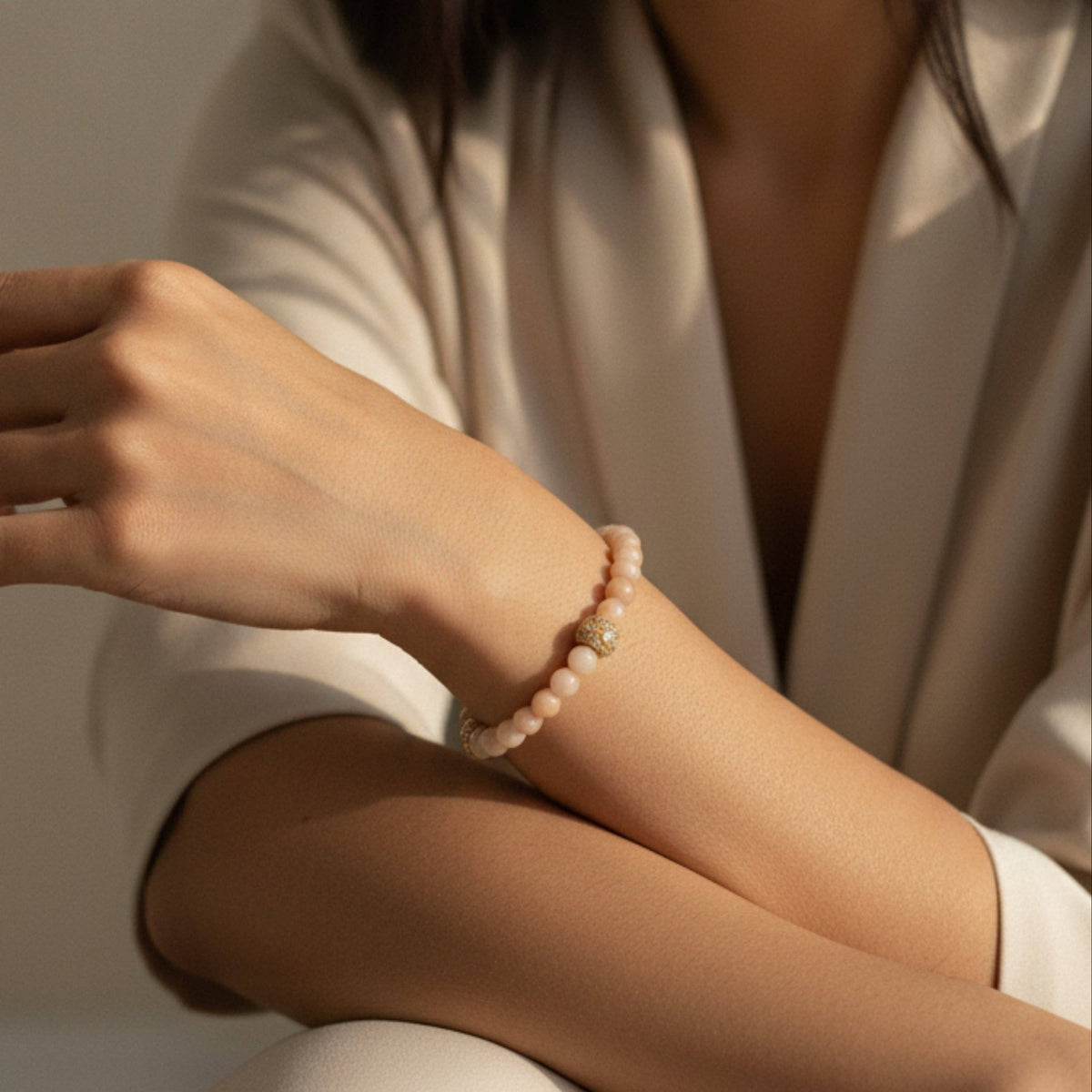 Gemstone Bracelet-6mm-Sunstone