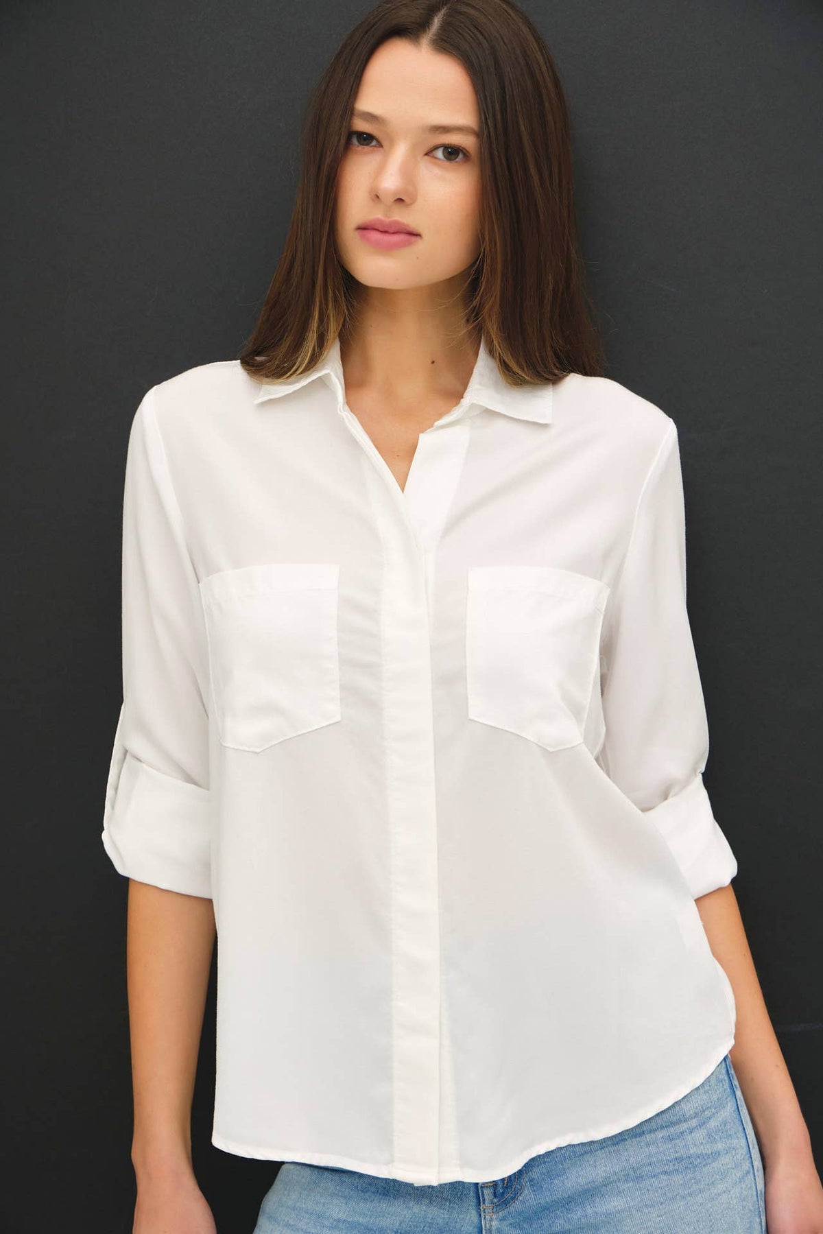 TENCEL ROLLED CUFF SHIRTS