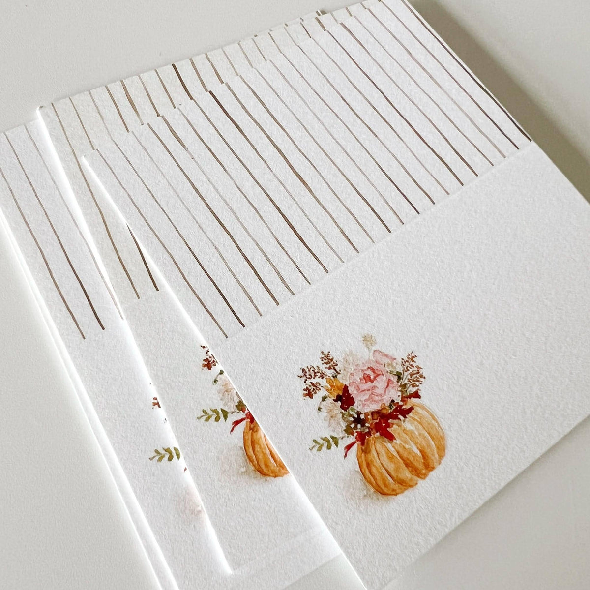 Pumpkin bouquet place cards