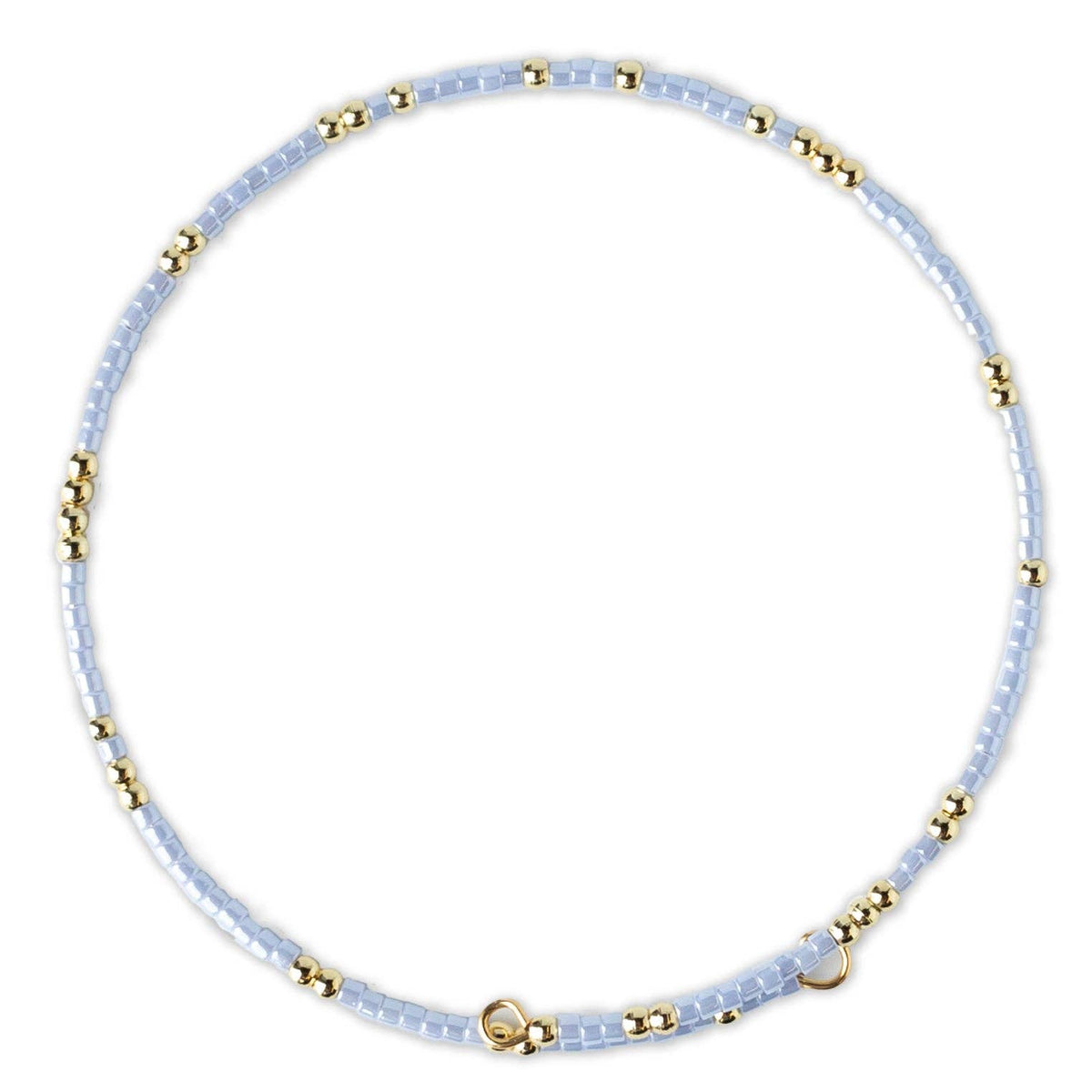 Confetti Beaded Bangle-Sky Blue, Delicate Stacking Bracelets