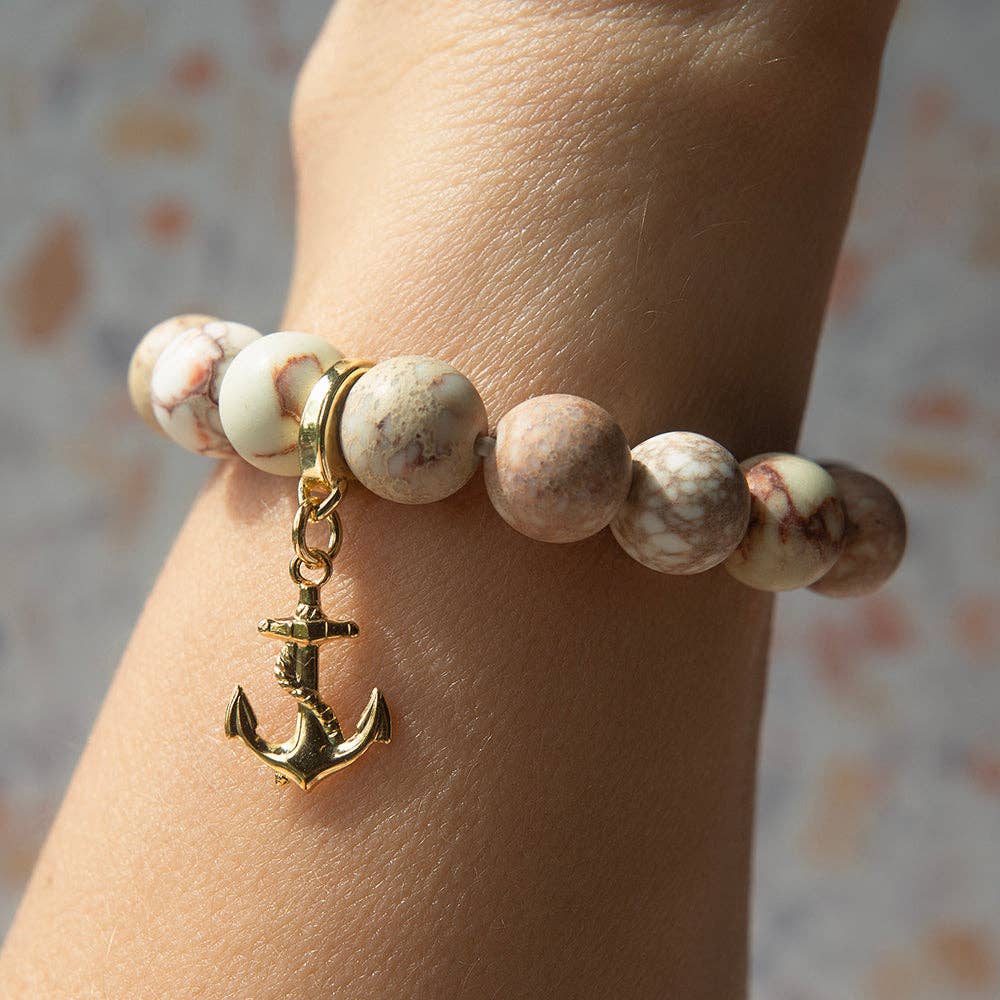 Summer Pick Anchor Charm, Gold