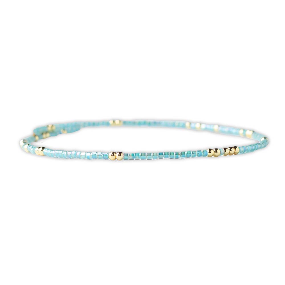 Confetti Beaded Bangle-Turquoise, Stacking Bracelets