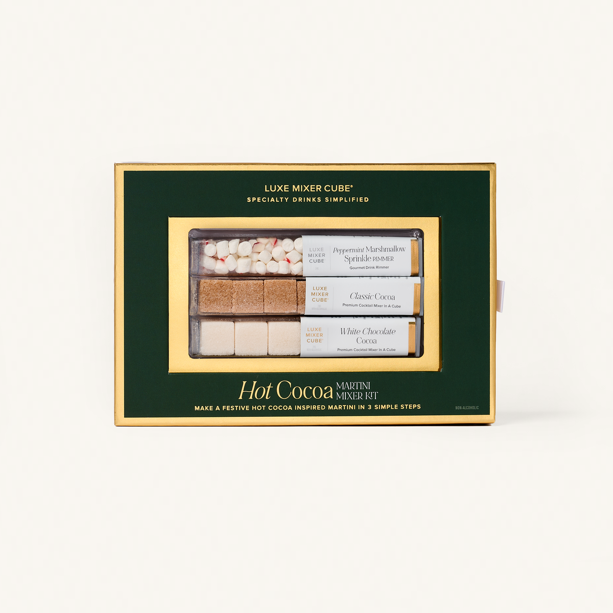 Hot Cocoa Martini Mixer Kit, Chocolate Vodka Cocktail Cubes