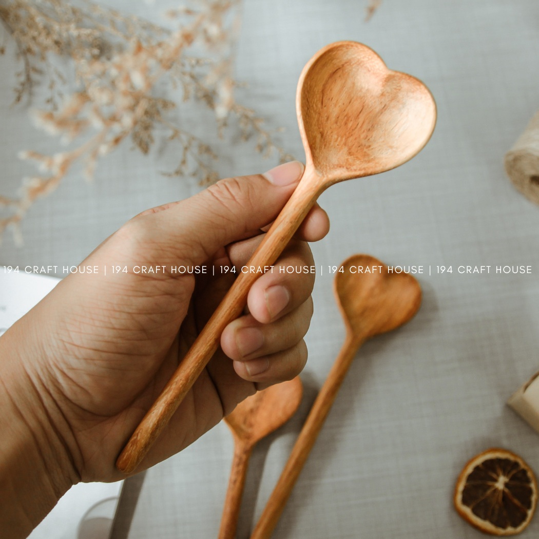 Wooden Heart Shaped Spoon