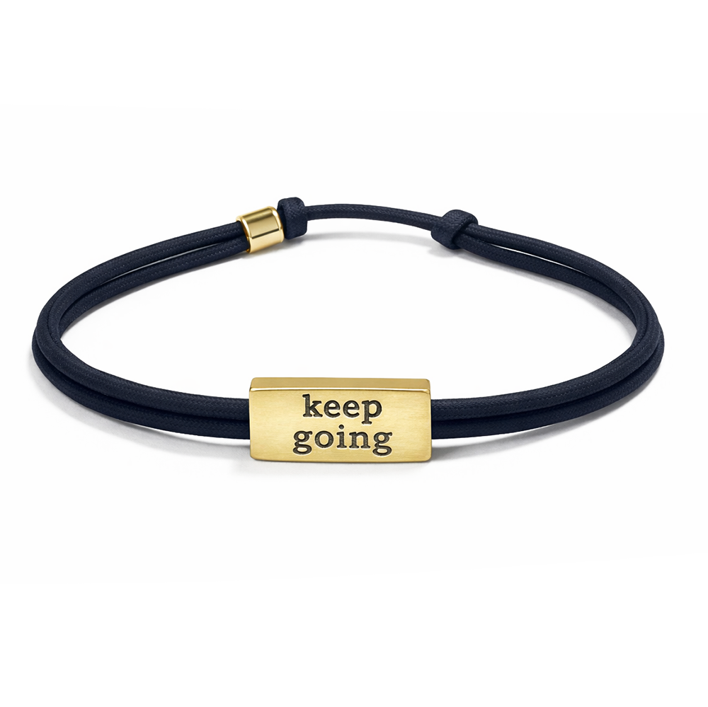 Sentiment Cord Bracelet-Keep Going