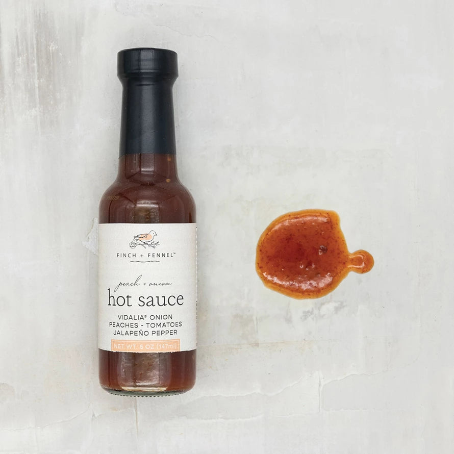 Finch + Fennel 5 oz Peach + Onion Hot Sauce