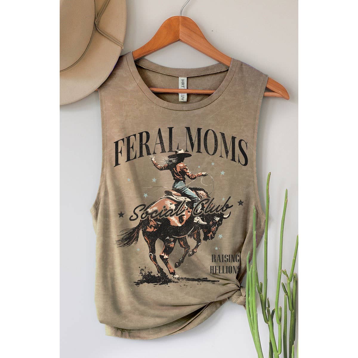 FERAL MOMS SOCIAL CLUB MINERAL GRAPHIC TANK TOP