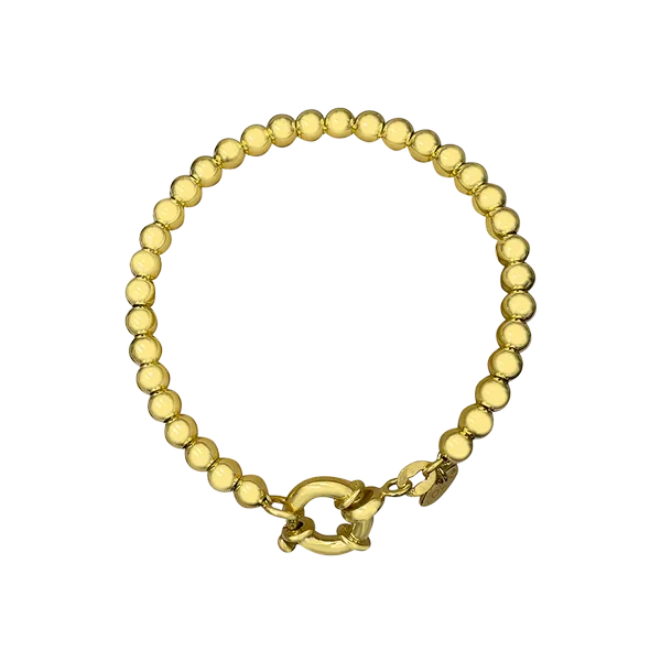 Ball Bracelet Gold 5mm, 7.5"