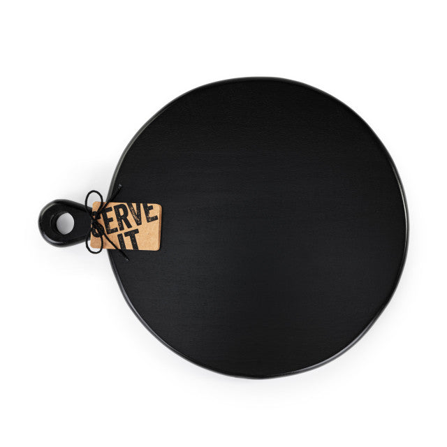 Ebony Round Wood Serving Board