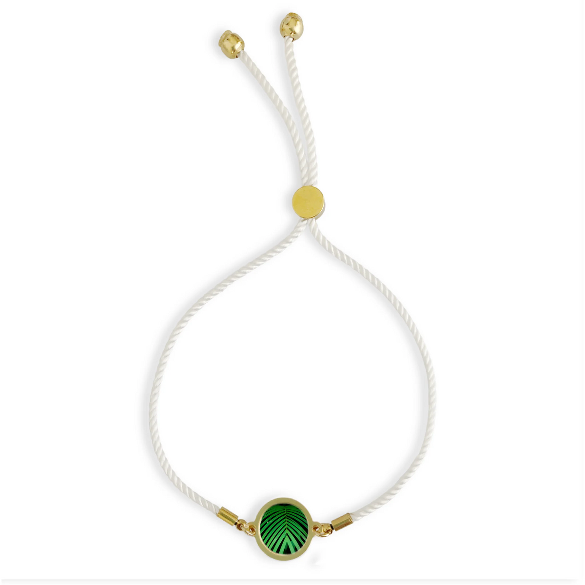 Slide Bracelet - Green Palm
