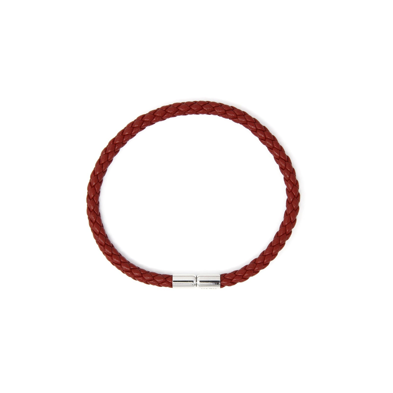 Deep Red Braided Bracelet