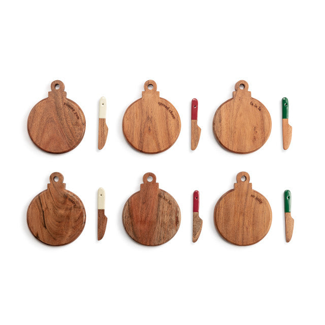 Holiday Mini Wood Serving Board - 6 Styles