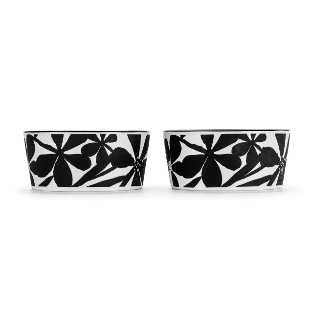 Bold Black & White Floral Ramekin