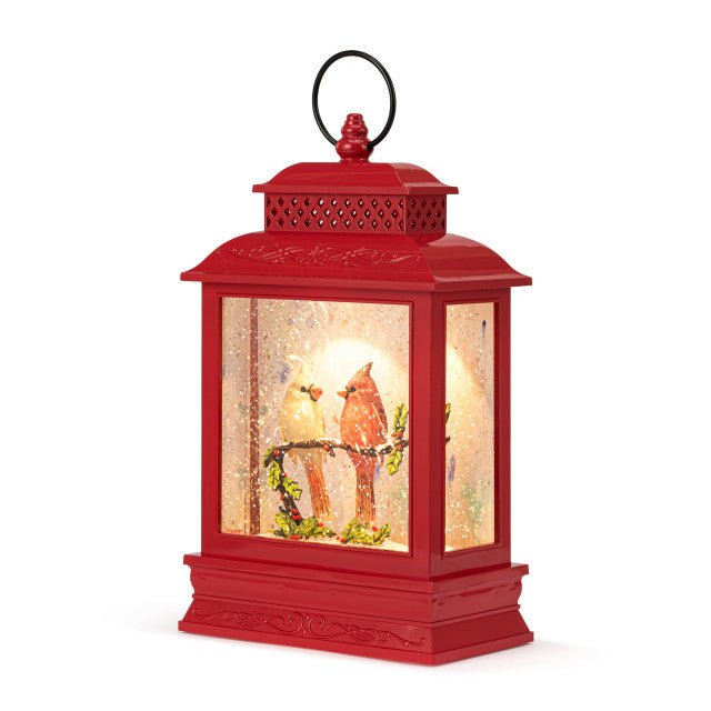 Lit Musical Christmas Cardinals LED Lantern