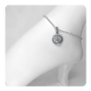 Signature Rolo Anklet Silver 11"
