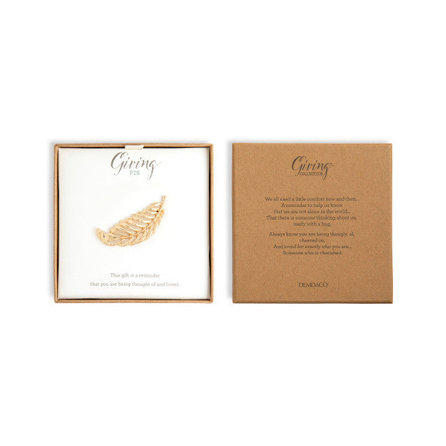 Gold Feather Giving Pin
