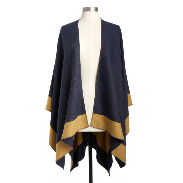 Mustard & Navy Reversible Kimono