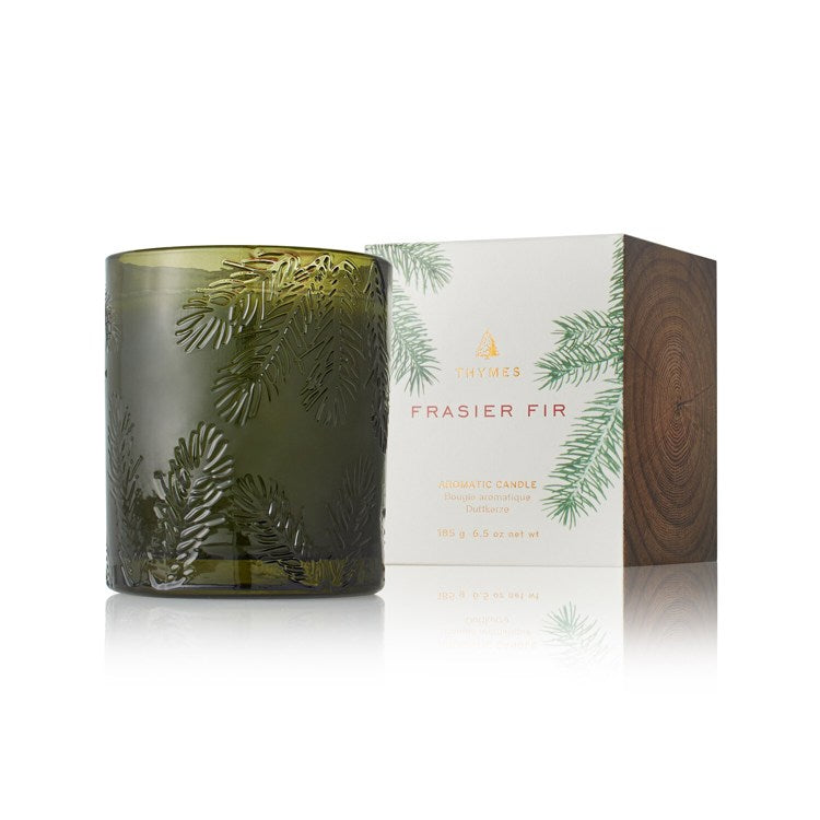 Frasier Fir Poured Molded Green Glass Candle