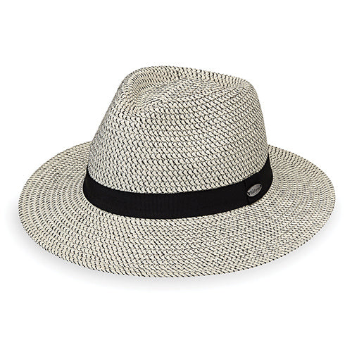 Charlie Wallaroo Hat in Ivory with Black Trim