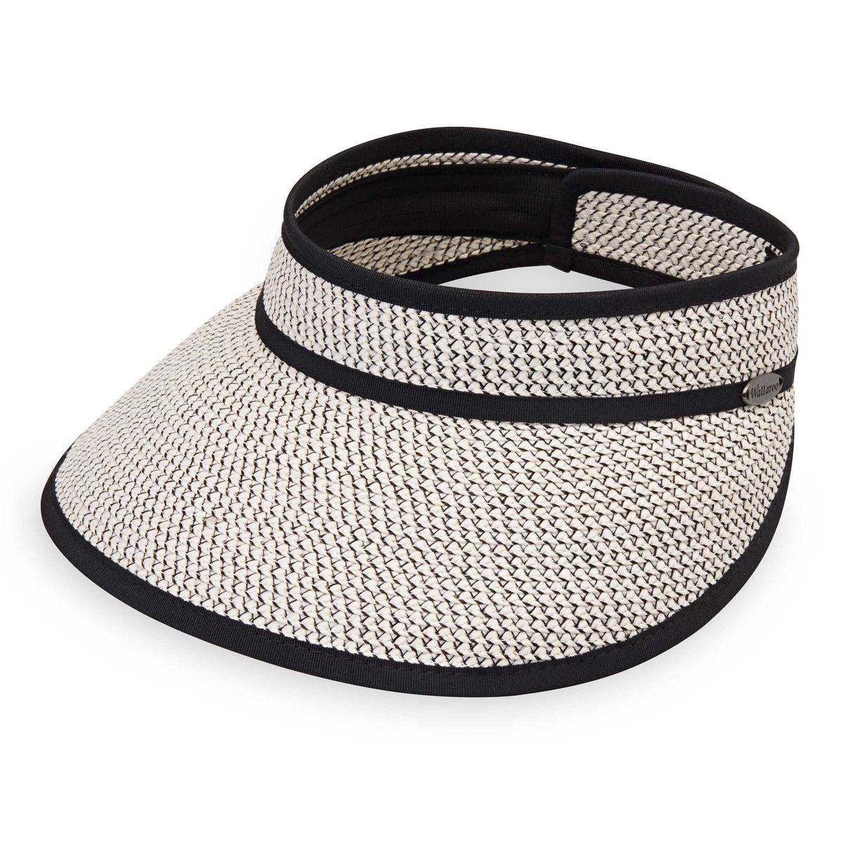 Charlie Wallaroo Visor in Ivory with Black Trim