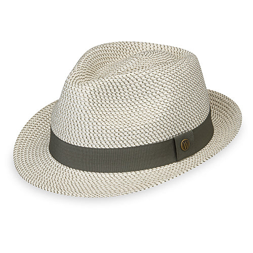 Charlie Trilby Wallaroo Hat in Ivory with Olive Band - 2 Sizes