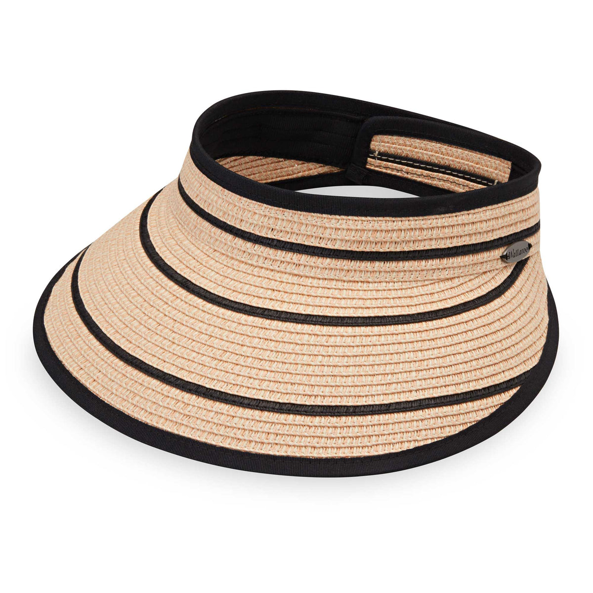 Petite Savannah Visor Wallaroo Hat in Camel with Black Stripes