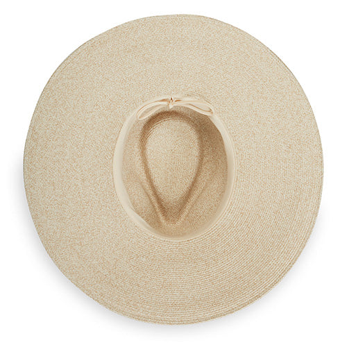 Elise Wallaroo Hat - White Beige with Black Scarf
