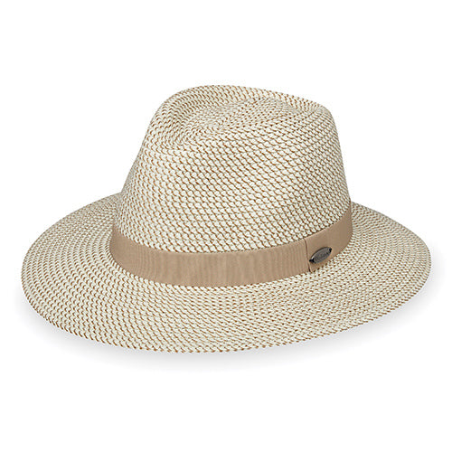 Charlie Wallaroo Hat in Ivory with Taupe Trim