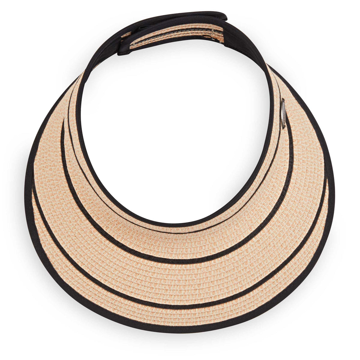 Petite Savannah Visor Wallaroo Hat in Camel with Black Stripes
