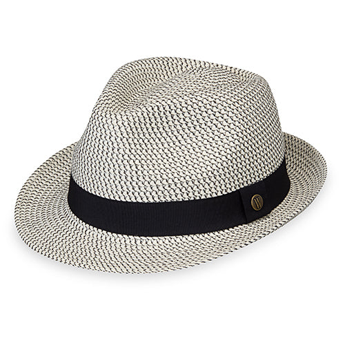 Charlie Trilby Wallaroo Hat in Ivory with Black Band - 2 Sizes