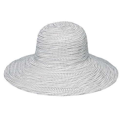 Scrunchie Wallaroo Hat in White with Black Dots