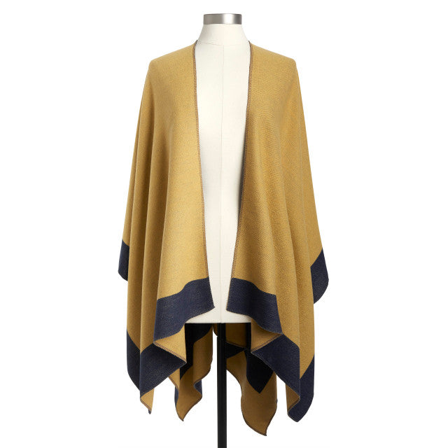 Mustard & Navy Reversible Kimono