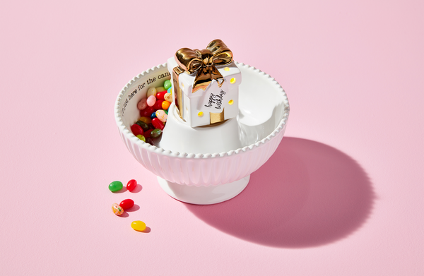 Birthday Present LED Light Up Singing Ceramic Sitter