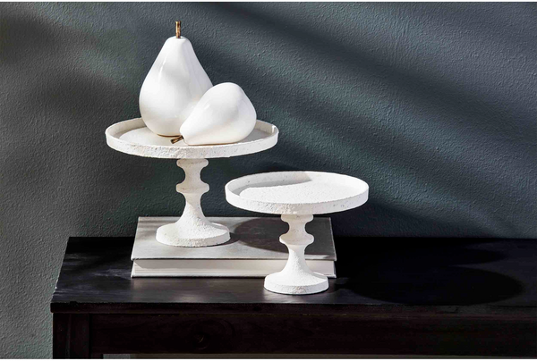 White Pedestal Server - 2 Sizes