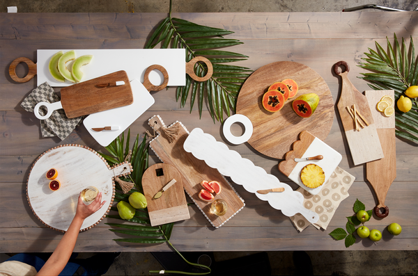 White Lacquer Handle Long Board