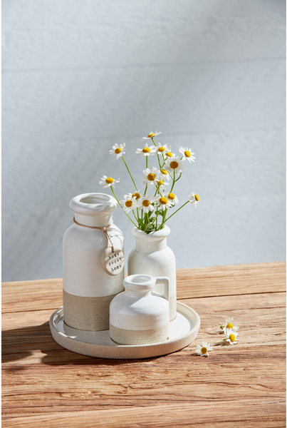 Home Sweet Home Connected Farm Stoneware Vase Set