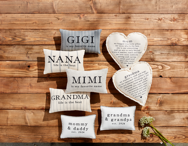 Mimi Is My Favorite Name Striped Lumbar Pillow