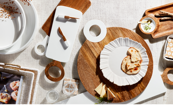 White Lacquer Handle Long Board