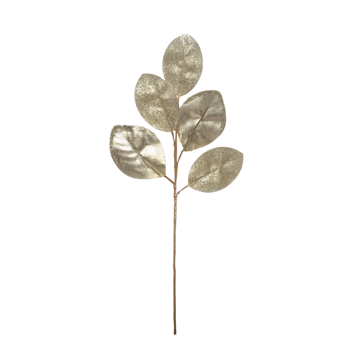 Magnolia 23" Silver Faux Leaf Plume