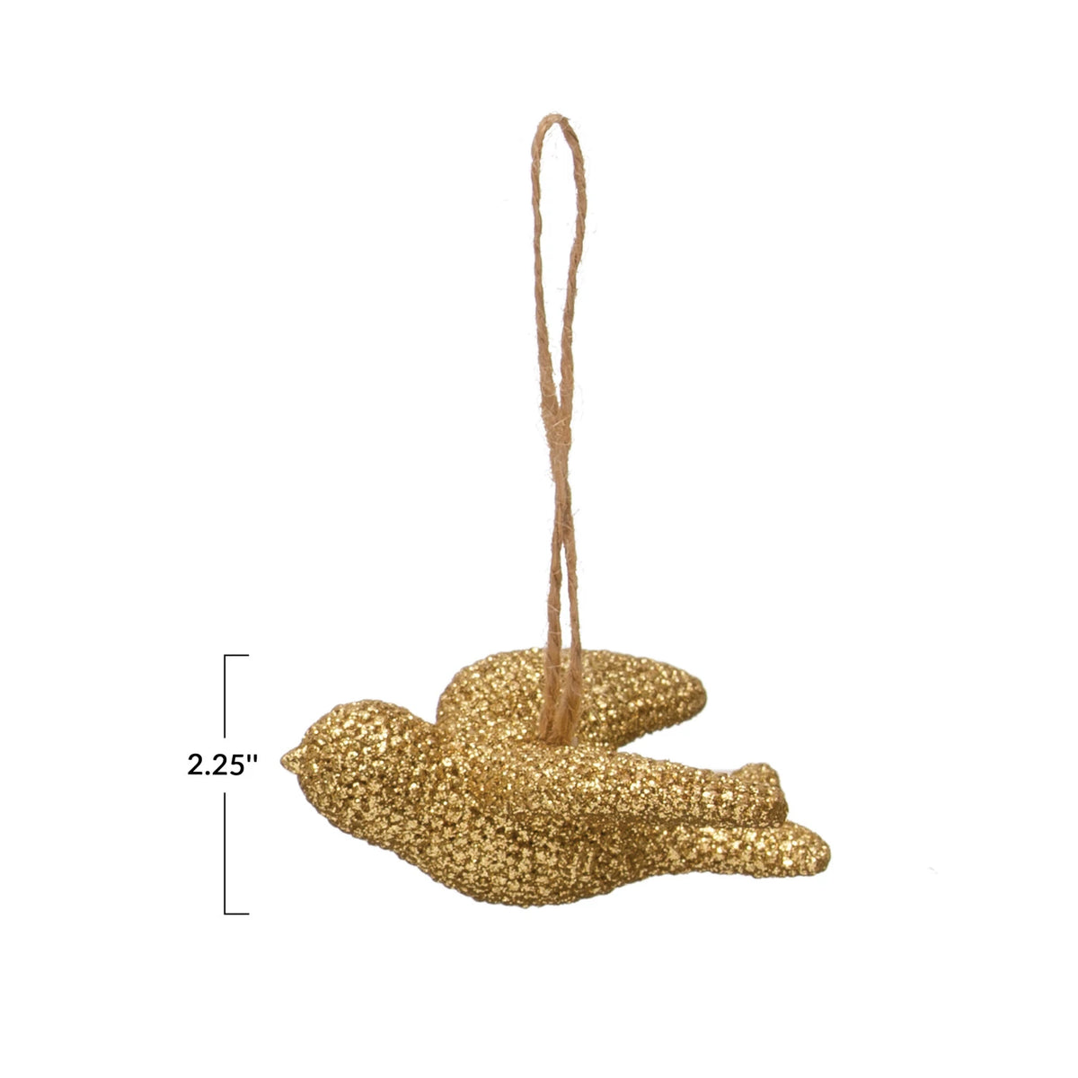 Gold Finish Resin Bird Ornament