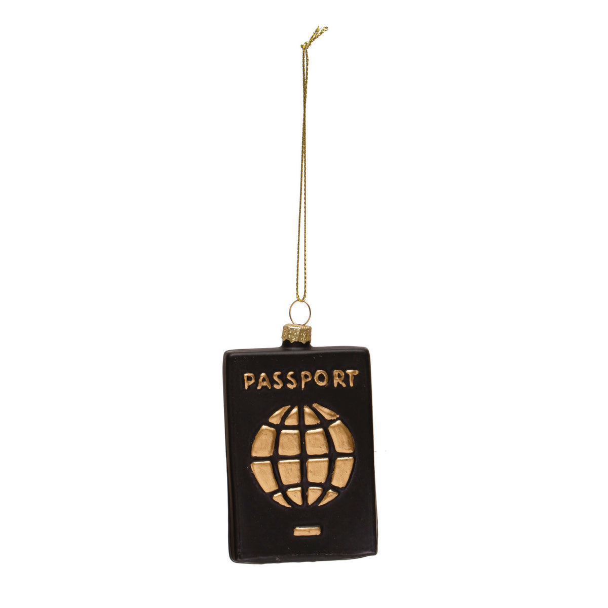 Hand-Painted Glass Passport Ornament