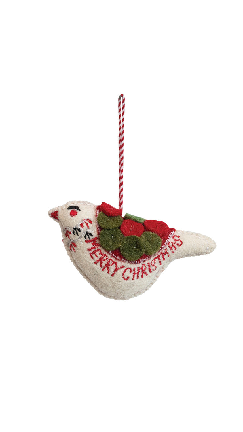 Handmade Wool Felt Dove Ornament