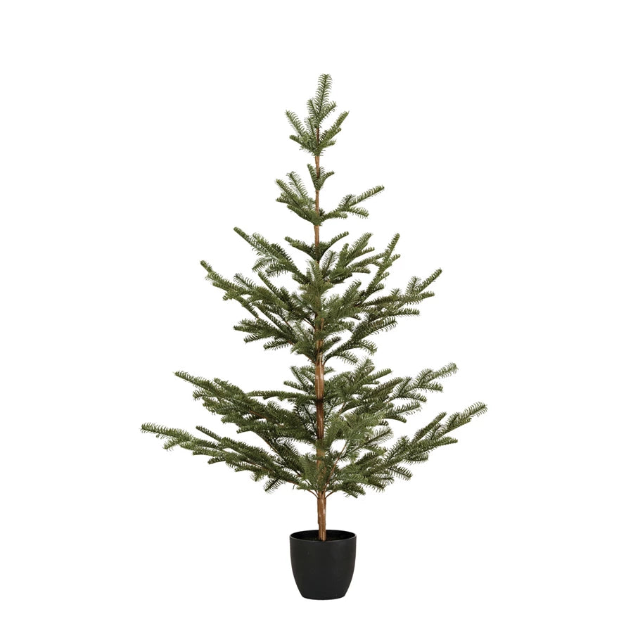 Faux Spruce Tree in Plastic Pot