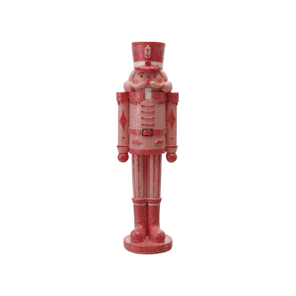 Resin Nutcracker, Pink & Red with Sugar ©
