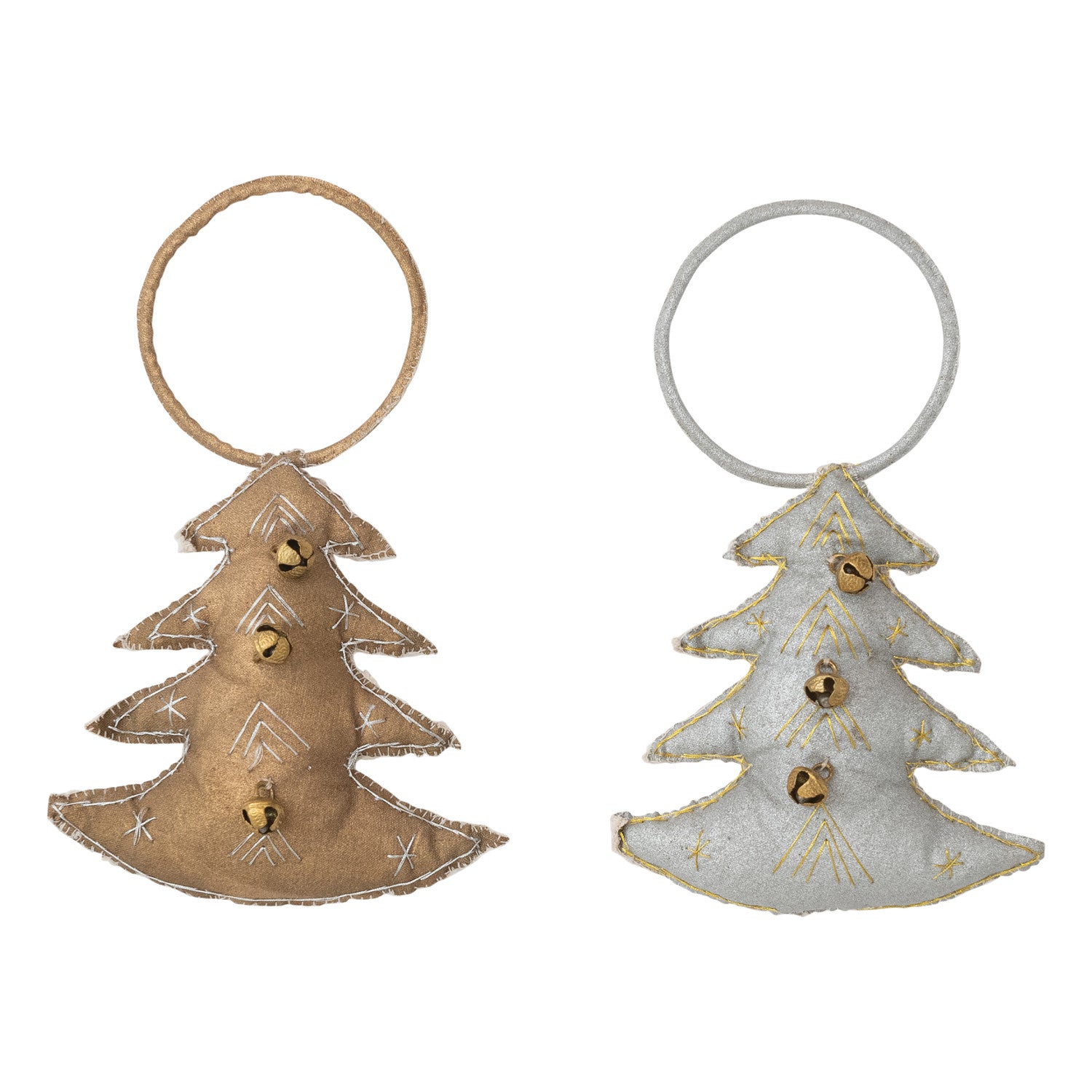 Painted Canvas Door Hanger with Metallic Thread Embroidery, 2 Colors