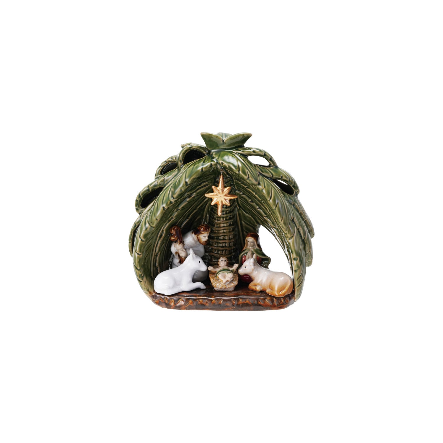 Stoneware Vintage Reproduction Nativity, Set of 6 (Each Will Vary)