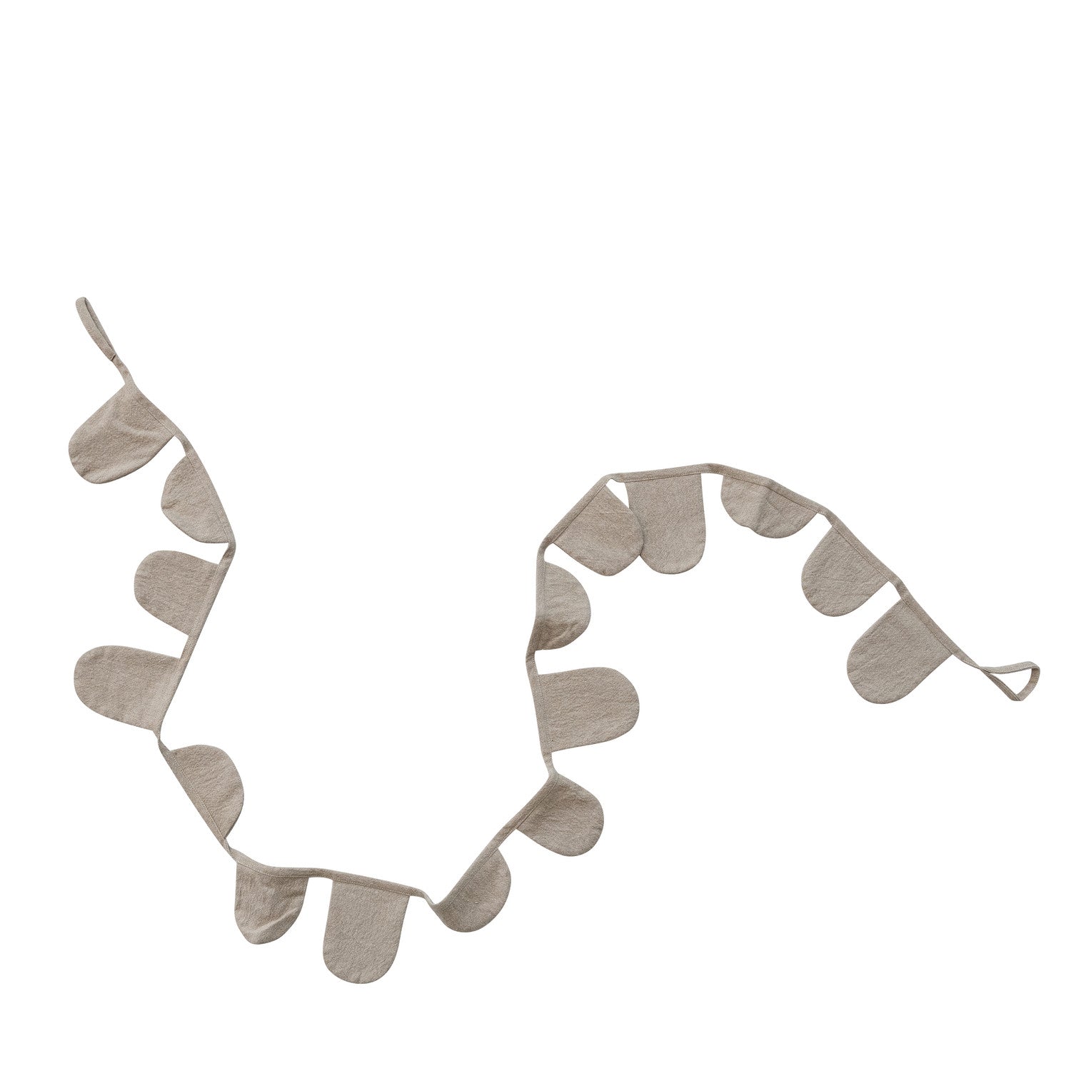 72"L x 4"H Cotton Scalloped Garland, Beige