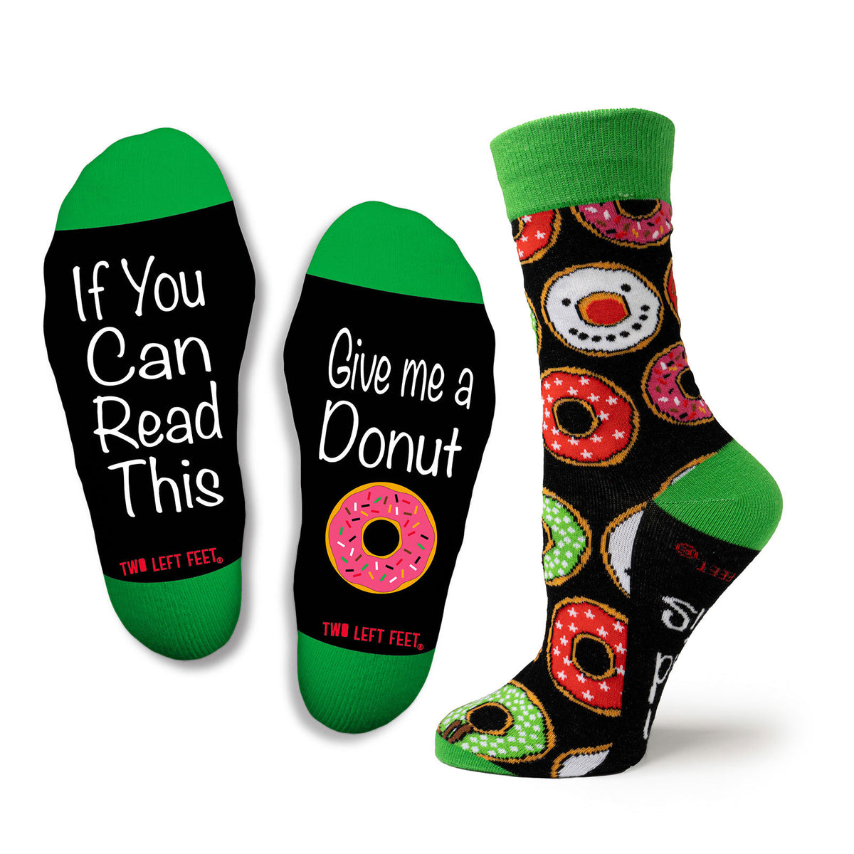 If You Can Read This... Give Me A Donut Christmas Socks