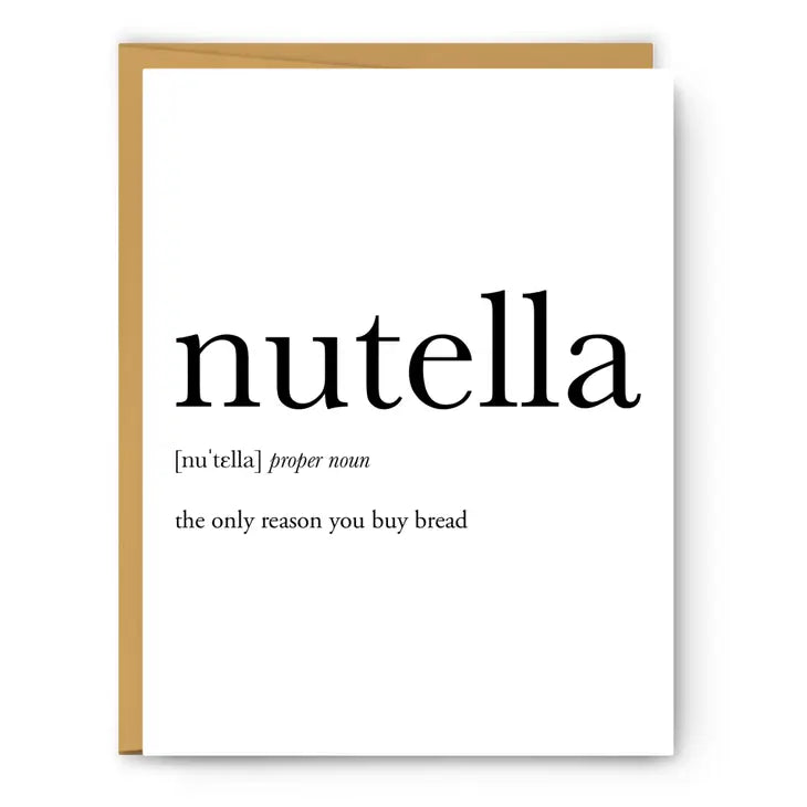 Nutella Definition Everyday Card One Amazing Find Creative Home Market