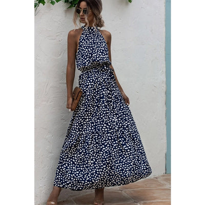 Halter Maxi Dress in Deep Blue - One Amazing Find: Creative Home Market